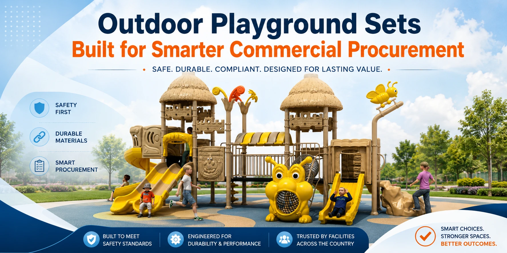 Kids Outdoor Playground Sourcing for Safer Smarter Commercial Play Spaces